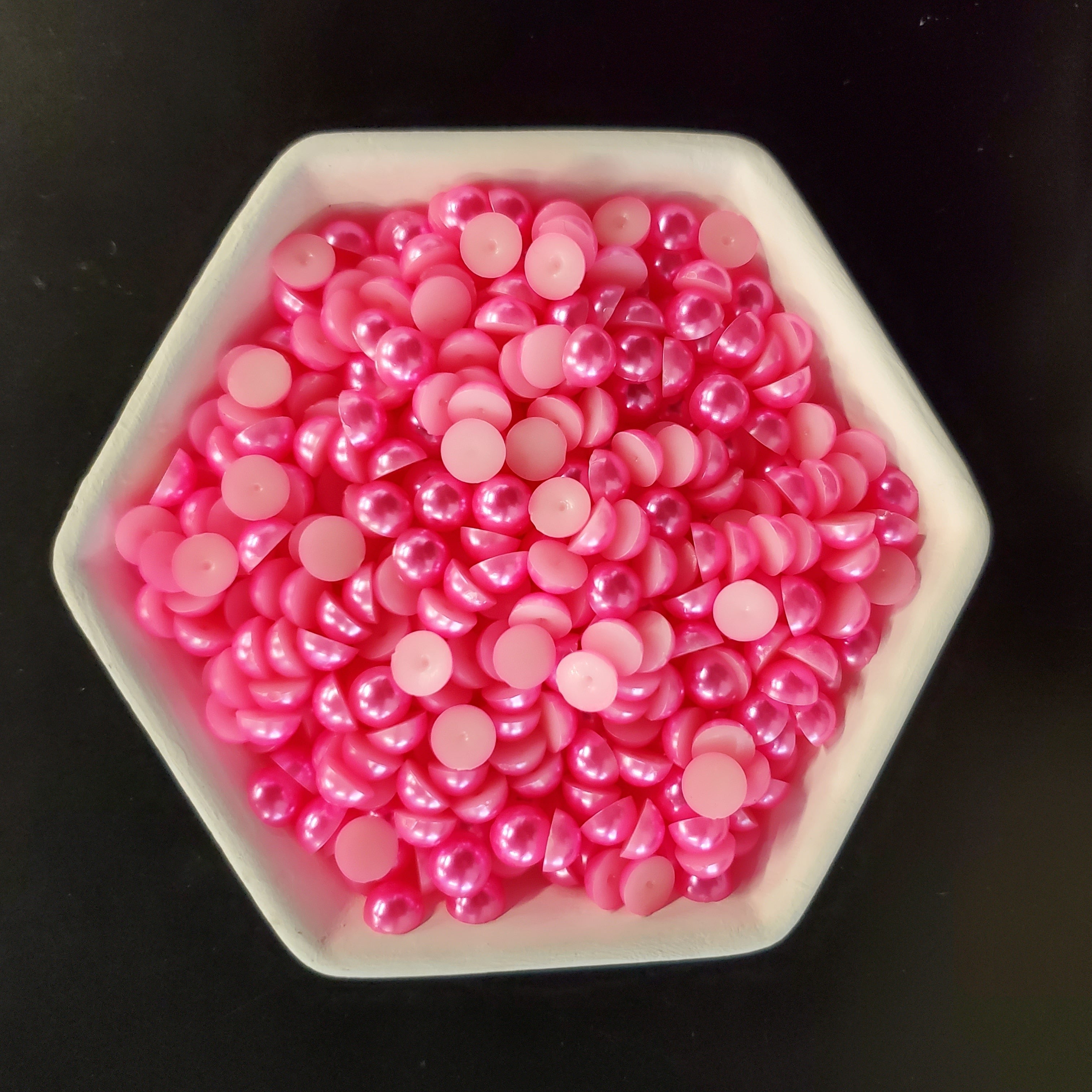 Bubble Gum Pink Resin Decoden Cabochon Flatback Pearls – Be Createful